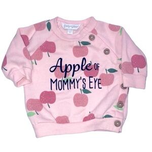 Emily and Oliver 0-3 months pink Apple of Mommy’s Eye sweatshirt